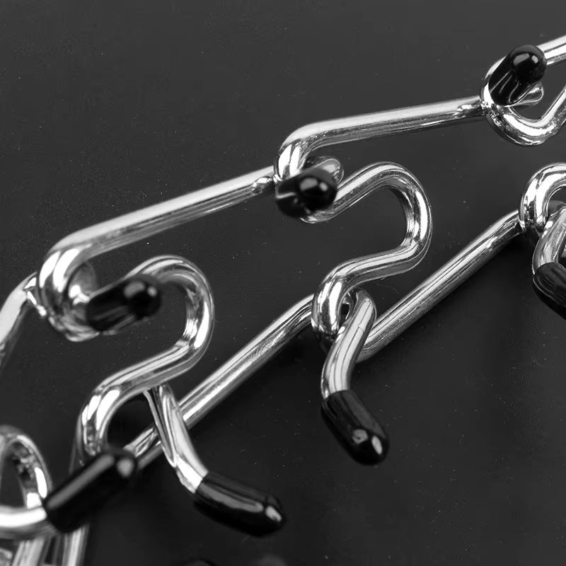 Effective Pinch Dog Training Collar with Comfort Rubber Tips Safe Adjustable Detachable Stainless Steel Pet Prong Collar