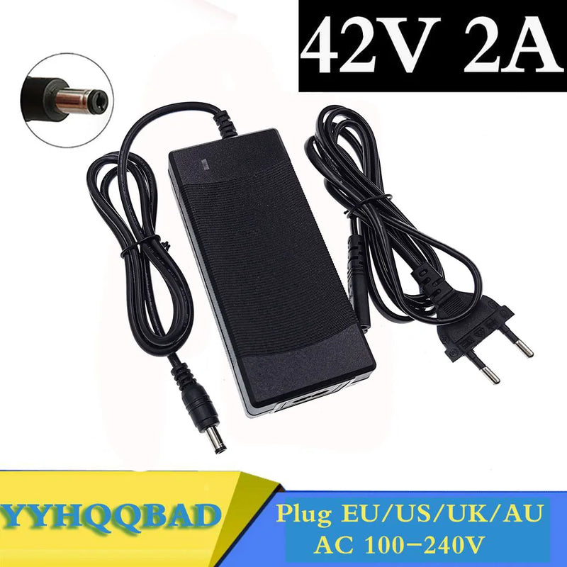 36V 2A battery charger Output 42V 2A Charger Input 100-240 VAC Lithium Li-ion Li-poly Charger For 10Series 36V Battery - shimendi