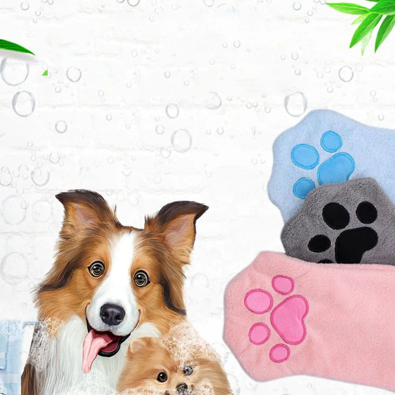 Pet Towel Glove - Dog-Specific Quick-Drying Absorbent Cleaning Cloth, Cat Bath Towel, Pet Grooming Supplies - shimendi