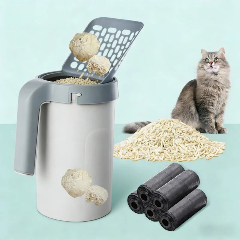 Reusable Cat Litter Scoop Refill for Cats, Litter Box Toilet Waste Cleaner Pet Supplies - shimendi