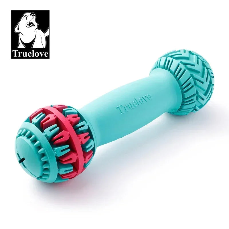 Truelove Pet Super Durable Leak-proof Treat Dispenser Dog Toy Dumbbell Slow Feeder IQ Training Playing Teething Dog TLT2606 shimendi Sécurité et Confort pour Chien chat| Shimendi