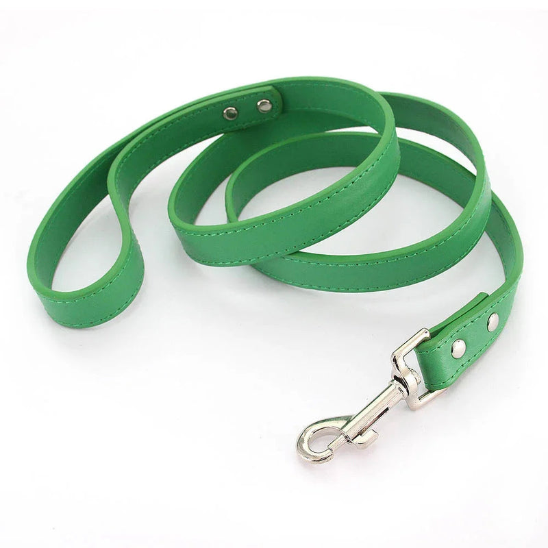 12 PCS/LOT Dog Leash Soild Color Leather Pet Walking Training Leads For Small Medium Large Dogs Cat In Collar And Harness 120cm shimendi Sécurité et Confort pour Chien chat| Shimendi