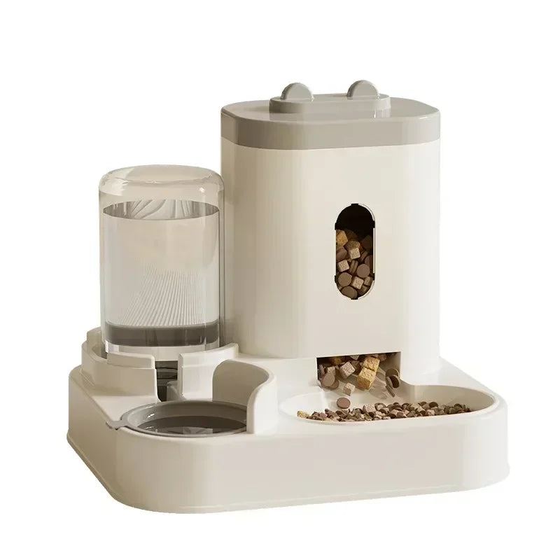 Automatic Feeder Cat Dog Food Bowl With Water Fountain Pet Large Capacity Raised Stand Dish Bowl For Cat Drinker Accessories - shimendi