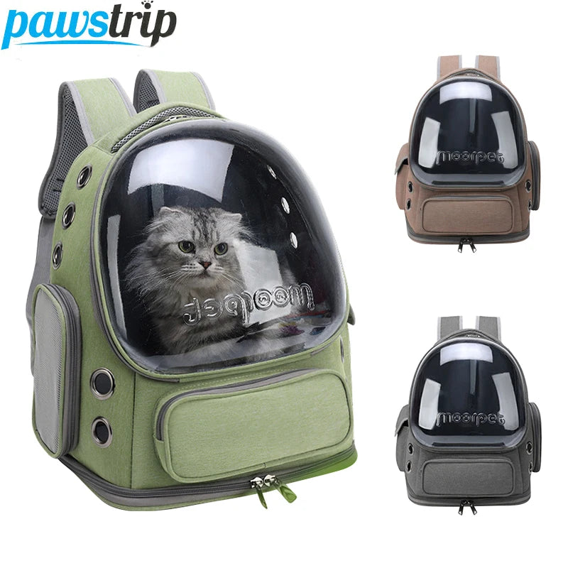 Transparent Pet Cat Carrier Bag Outdoor Travel Backpack for Cats Small Dogs Breathable Cat Carrying Bag Pet Supplies - shimendi