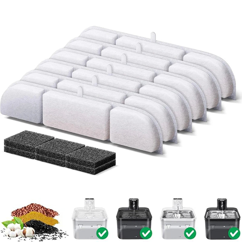 6/8/12/14/16PCS Activated Carbon Replacement Filters For Pet Automatic Drinking Fountain Battery Operated Cat Water Fountain - shimendi