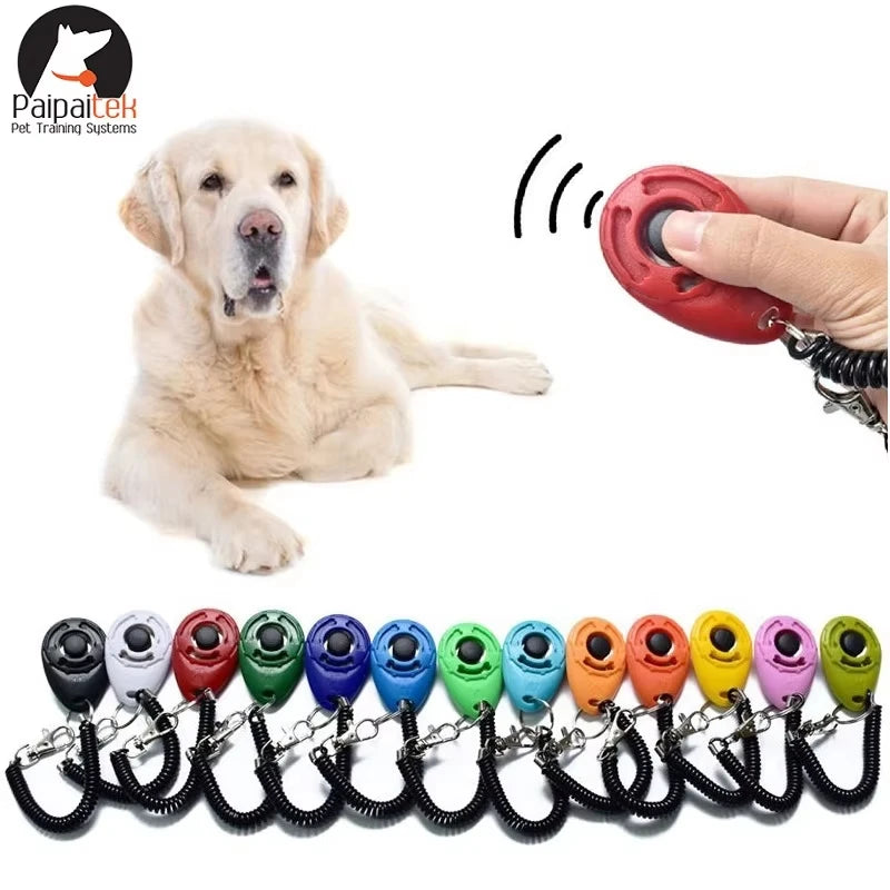 Dog Training Clicker Aid Adjustable WristStrap Sound Plastic Pet Cat Click Trainer Key Chain Dog Repeller Dog Supplies shimendi Sécurité et Confort pour Chien chat| Shimendi