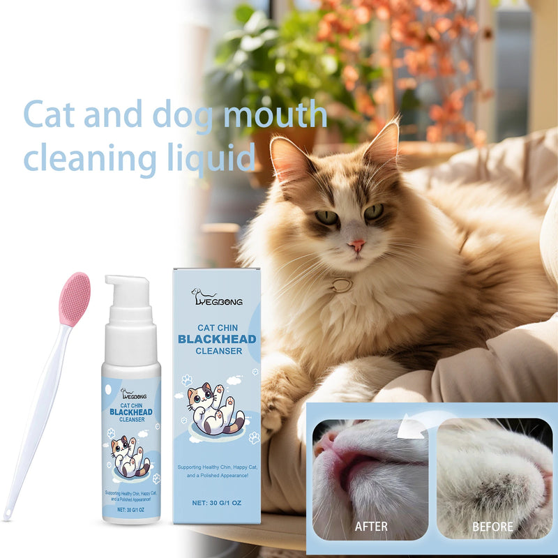 Pet Dental Care Kit for Dogs and Cats Teeth Cleaning Set Toothbrush 30ml Oral Solution Tartar Control Fresh Breath Gentle Hygien - shimendi