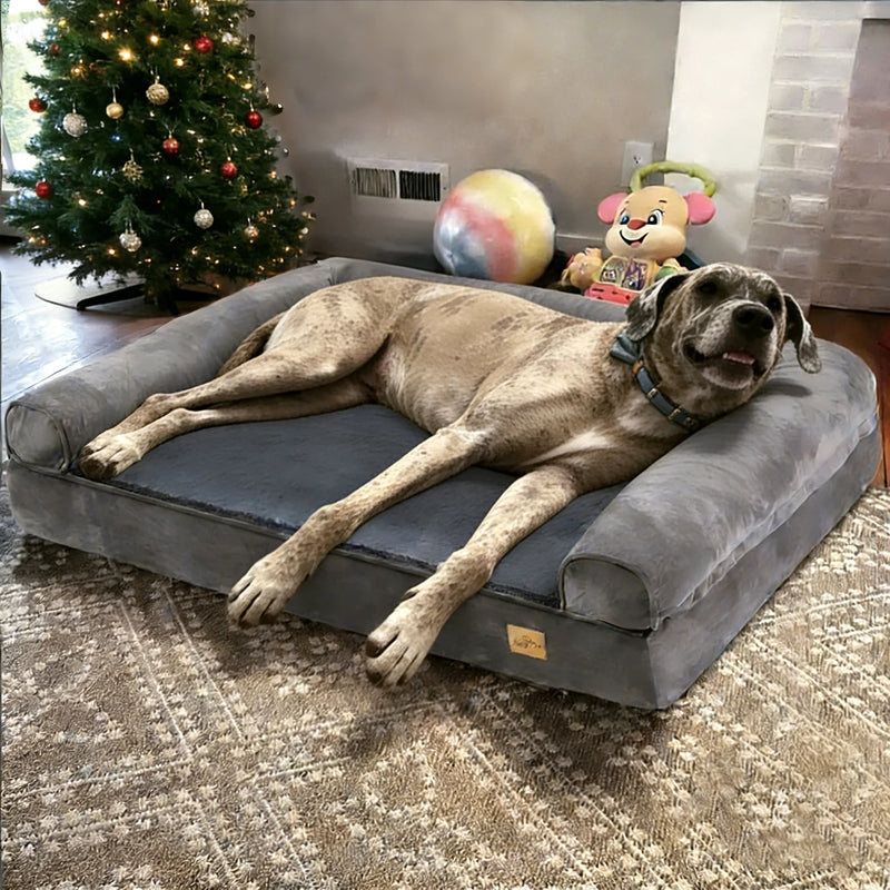 XXXL Large Calming Dog Bed Orthopedic Memory Foam Sofa Couch Waterproof Removable Cover Plush Mat for Small Medium Large Dogs - shimendi