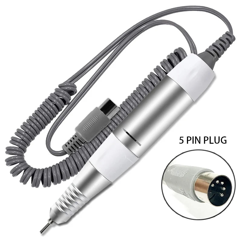 LNWPYH 35000rpm 5 Pins PLUG Electric Nail Drill Machine Handle Handpiece Pedicure Replacement Pen Manicure Beauty Tool Accessory - shimendi