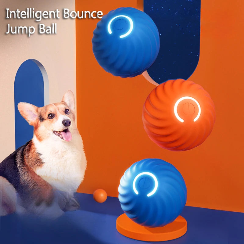 Smart Electric Ball Toy Gravity Jump Balls Dog Plaything USB Charging Automatic Teasing Dogs Artifact Intelligent Pet Cat Toys - shimendi