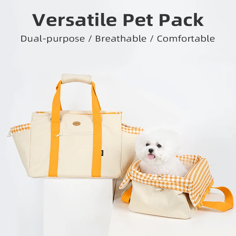 pet small dog cat bag Breathable Pets Handbag Multipurpose pet bag nest Portable Foldable Dual-use Mobile Dog Nest dog purse - shimendi