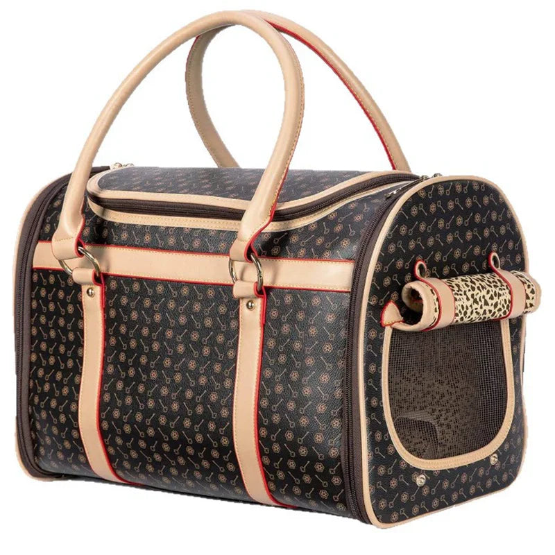 Multifunctional Leather Pet Carrier Bag Luxury Small Dog Carrier Bags Pets Acessorios Cat Carrier Transporte Perro Pet Items shimendi Sécurité et Confort pour Chien chat| Shimendi