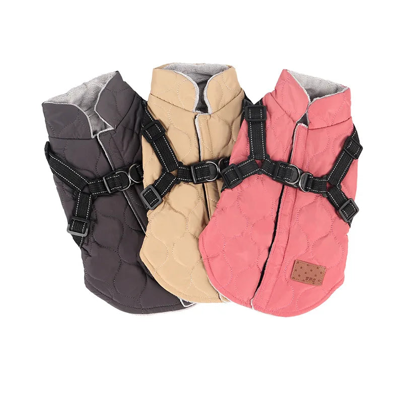 Warm Dog Clothes for Small Dog Windproof Winter Pet Dog Coat Jacket Padded Clothes Puppy Outfit Vest Yorkie Chihuahua Harnes - shimendi