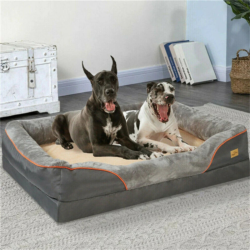 Jumbo Large Orthopedic Dog Bed Memory Foam Pet Sofa Couch Waterproof Elevated Cushion Warm Puppy Bolster Couch Removable Cover shimendi Sécurité et Confort pour Chien chat| Shimendi
