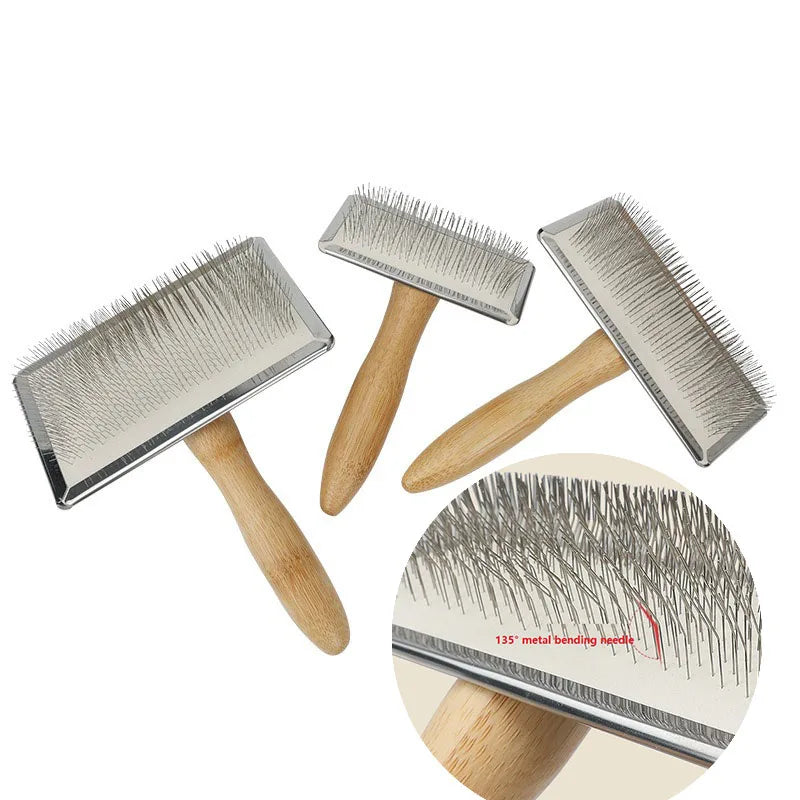 Dog Comb Brush for Dog Long Hair Cat Brush Car Animal Hair Solid Wood Pet Hair Remover Massage Cat Brush Pet Grooming GSZ05 - shimendi