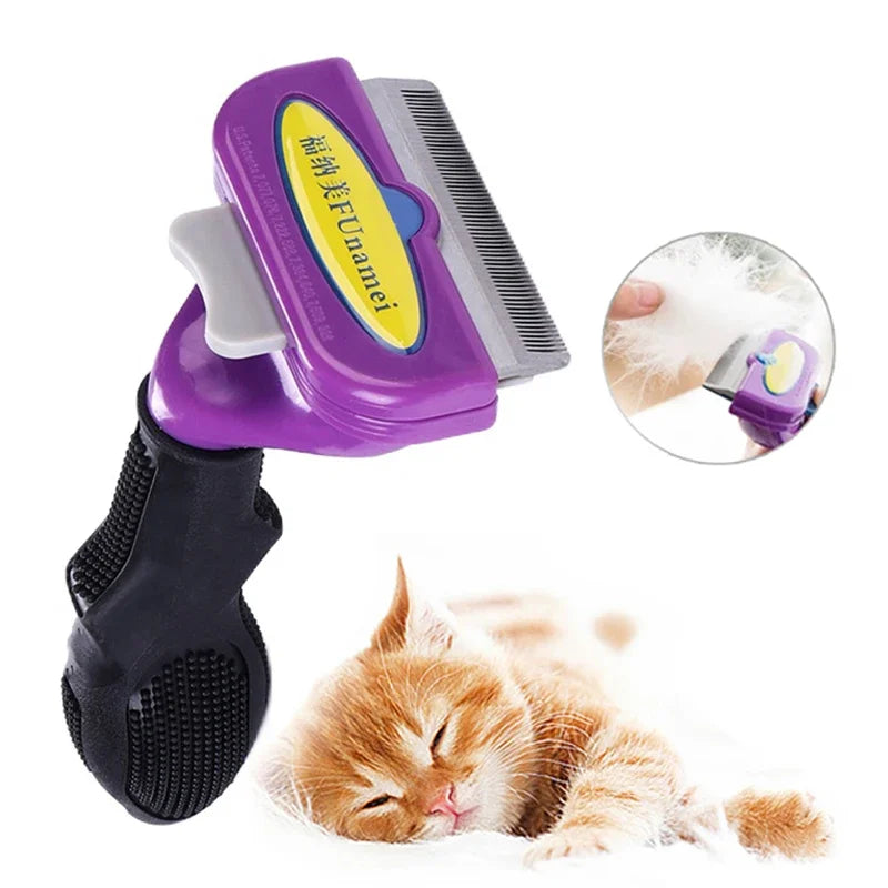 Pet Cat Hair Removal Combs Pet Grooming Brush Dogs Cats Hair Shedding Massage Combs Cat Hair Remover Cleaning Grooming Cat Brush - shimendi