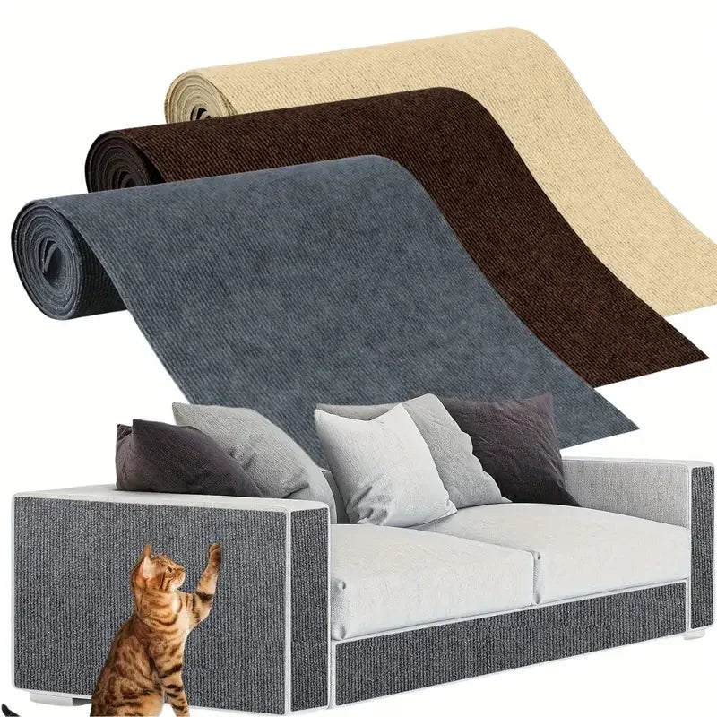 Self-Adhesive Cat Scratching Board Trimmable Cat Carpet Mat Anti Cat Scratcher Furniture Couch Corner Indoor Sofa Wall Protector - shimendi