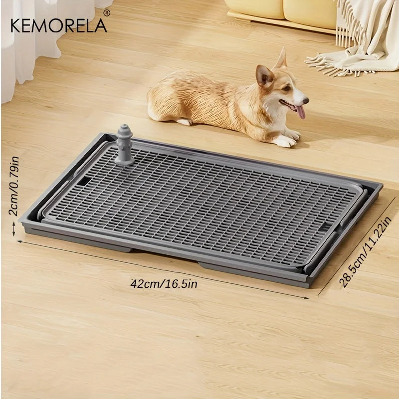 KEMORELA 2-in-1 Dog Potty Tray And Cat Litter Mat Non-Slip Waterproof Soft Paw-Friendly Grid Pattern for Easy Cleaning