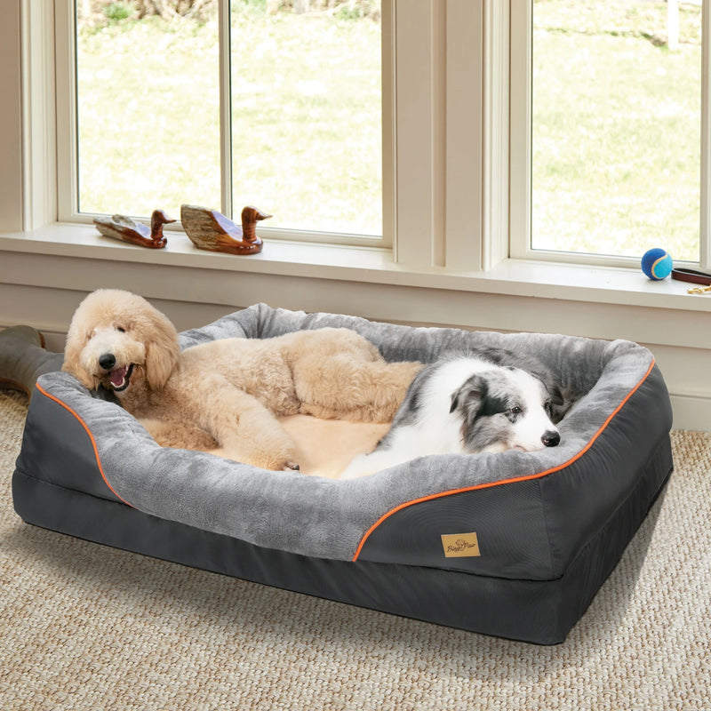 Large Dog Bed Soft Comfortable Anti Allergy Warm Fleece Removable Washable Cover Pet Bed Waterproof - shimendi
