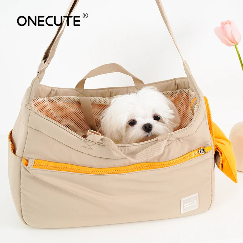 Foldable Pet Carrier Backpack for Small Medium Dogs, Airline Approved Soft Sided Dog Travel Bag with Breathable Mesh - shimendi