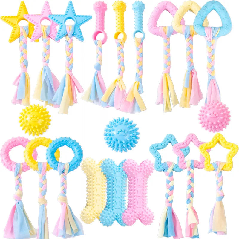 Pet Dog Chew Toys Rubber Bone Toy Aggressive Chewers Dog Toothbrush Doggy Puppy Dental Care For Dog Pet Accessories - shimendi