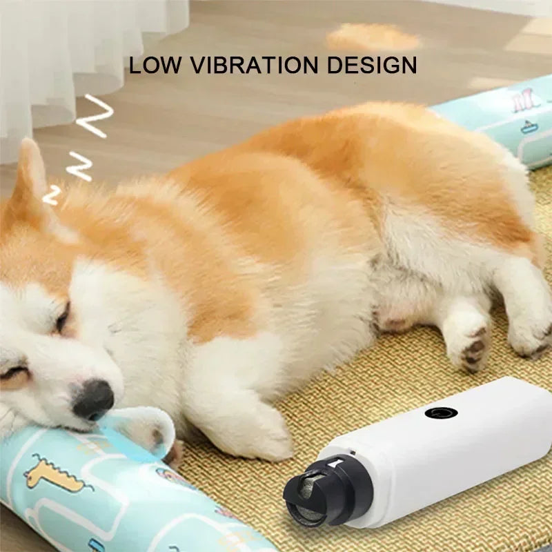 Electric Dog Nail Clippers for Dog Nail Grinders Rechargeable USB Charging LED Light Pet Quiet Cat Paws Nail Grooming Supplies - shimendi