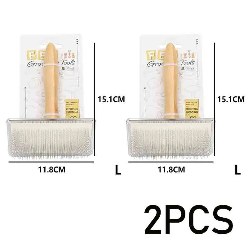 Dog Comb Brush for Dog Long Hair Cat Brush Car Animal Hair Solid Wood Pet Hair Remover Massage Cat Brush Pet Grooming GSZ05