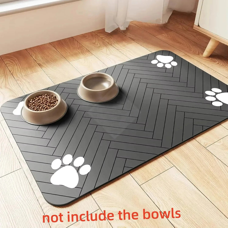 S(little kitten )、M、L bsorbent Pet Feeding Mat, Waterproof Placemat for Dog & Cat Food & Water Bowls, Quick-Dry Rubber Backing shimendi Sécurité et Confort pour Chien chat| Shimendi