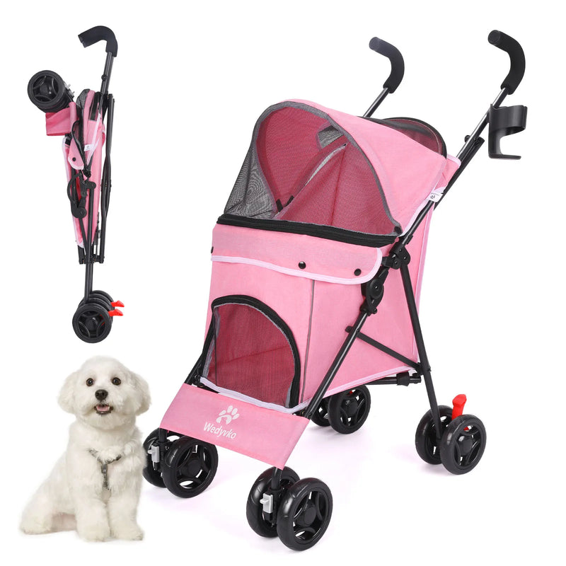 Pet Stroller Lightweight Folding Small and Medium-sized Outdoor Puppy Stroller Cat Dog Travel Breathable dogs accessories - shimendi
