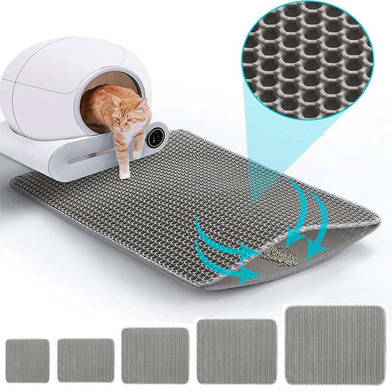 Cat Litter Mat Large Size Waterproof Pet Toilet Cat Litter Trapping Mat Non Slip Double Layer Cats Litter Box Pad Pet Product - shimendi