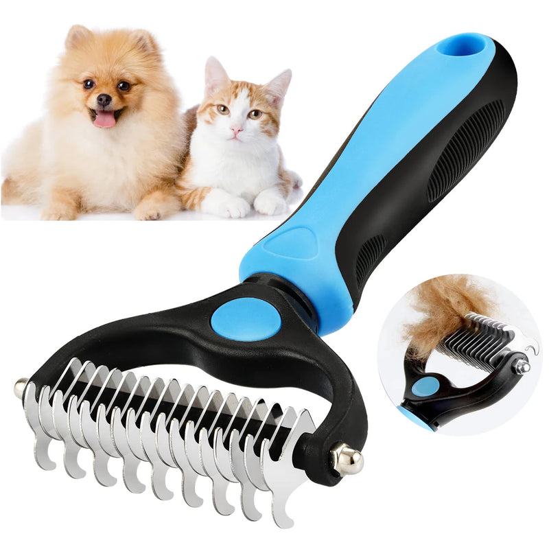 Professional Pet Deshedding Brush Dog Hair Remover Pet Fur Knot Cutter Puppy Cat Comb Brushes Dogs Grooming Shedding Supplies - shimendi