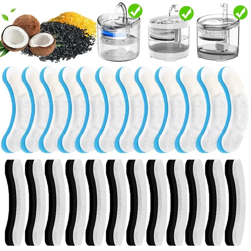 Replacement Filters For Cat Dog Water Fountain Activated Carbon Replaced Filters Cat Dispenser WF060 Filter Element Accessories - shimendi