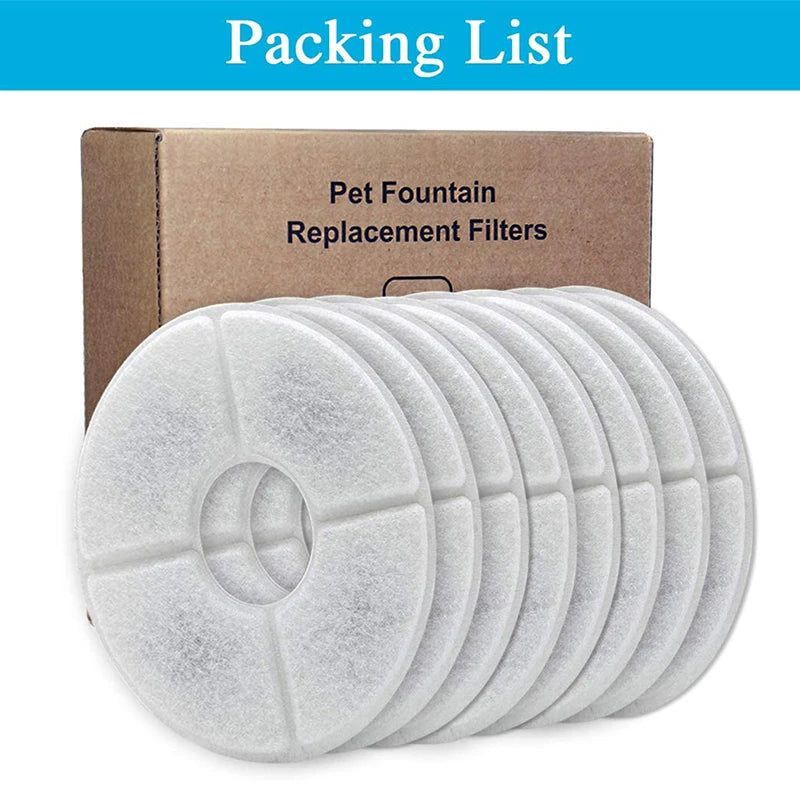 Replacement Activated Carbon Filter For Cat Water Drinking Fountain Replaced Filters Flower For Pet Dog Round Fountain Dispenser - shimendi