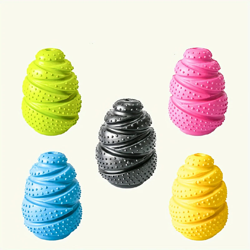 Durable Rubber Dog Chew Toy with Treat Dispenser-Interactive Puzzle Grenade Design for Mental Stimulation & Dental Health - shimendi