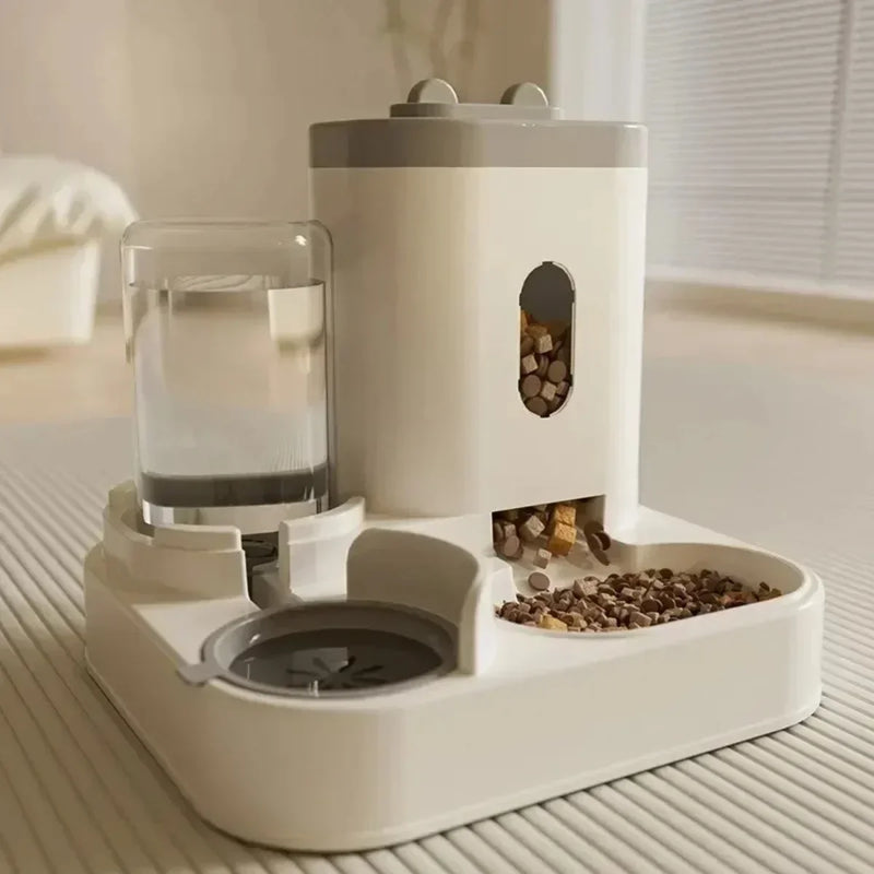 Automatic Feeder Dog Cat Food Bowl With Water Fountain Large Capacity Pet Food Storage Dispenser Container Puppy Pet Accessories - shimendi