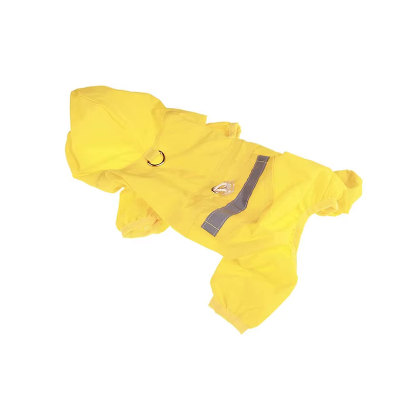 Pet Dog Rain Coat Clothes Puppy Casual Cat Raincoat Waterproof Jacket Outdoor Rainwear Hood Apparel Jumpsuit Pet Supplies