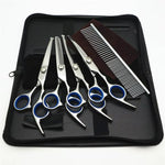 Safe Stainless Steel Pet Scissors for Dog Grooming Comfortable Rounded Tips Curved Dog Scissors Kit Tools Gift Comb