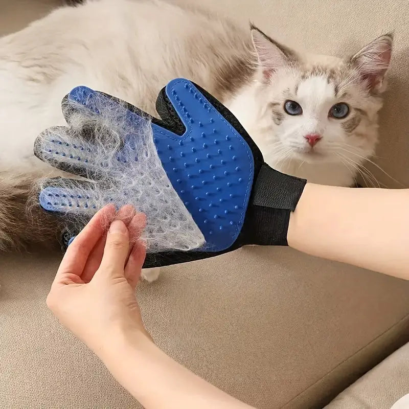 Silicone Pet Grooming Gloves Cats Hair Brush and Comb Gloves to Bathe Dogs Cleaning Hair Removal  for Dog Animal Use Supplies - shimendi