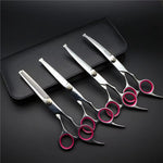Safe Stainless Steel Pet Scissors for Dog Grooming Comfortable Rounded Tips Curved Dog Scissors Kit Tools Gift Comb