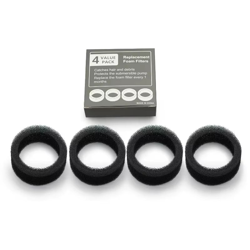 Water Fountain Carbon Replacement Filters for 304 Stainless Steel Cat Drinking Fountain 4PCS Filters Pet Supplies