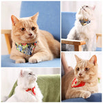 New Fashion Cartoon Cat Bandana Bow Tie Kitten Dog Scarf Adjustable Pet Cat Collar Handmade Trigon Pet Supplies Cat Accessories