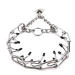 Effective Pinch Dog Training Collar with Comfort Rubber Tips Safe Adjustable Detachable Stainless Steel Pet Prong Collar