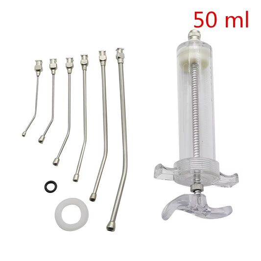 7 Pcs/Lot 10Ml/20Ml/50Ml Parrot Feeding Syringe Parrots Bird Feeding Syringe with 6 Pcs Curved Gavage Tubes Bird Feeding Tool