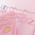 5PCS Durable Pink Sakura Angel Wing Shape Traceless Non-Slip Hanger Girl'S Children Clothes Hangers Rack