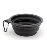 1000ML Silicone Dog Feeder Bowl with Carabiner Folding Cat Bowl Travel Dog Feeding Supplies Food Water Container Pet Accessories