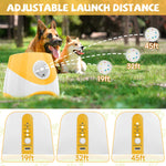 Upgrade Automatic Dog Ball Launcher with 3 ETPU 58mm Ball,19/32/45 ft Distance Adjustable,Rechargeable Interactive Pet Fetch Toy - shimendi