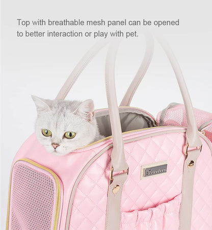 Truelove Fashion Pet Carrier Handbag Out of Portable Bag Space Cabin Hug Cat Dog Artifacts Out Bag Backpack Pet Box Cage TLX6971