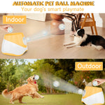 Upgrade Automatic Dog Ball Launcher with 3 ETPU 58mm Ball,19/32/45 ft Distance Adjustable,Rechargeable Interactive Pet Fetch Toy - shimendi