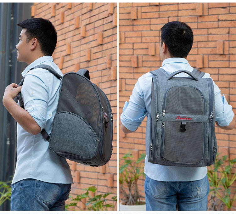 Truelove Pet Backpack Nylon Small Cat and Dog Teddy Outdoor Activity Bag Portable Breathable Than Bear Travel Small Pet TLX5971