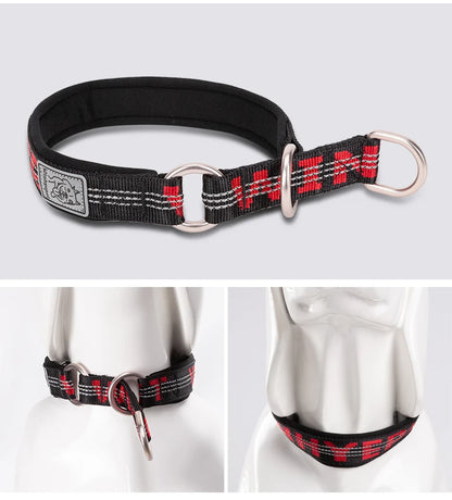TRUELOVE P chain Pet Reflective Collar Nylon Best Neoprene Padded Half Choke Training  Lightweight Washable Sports YC1852